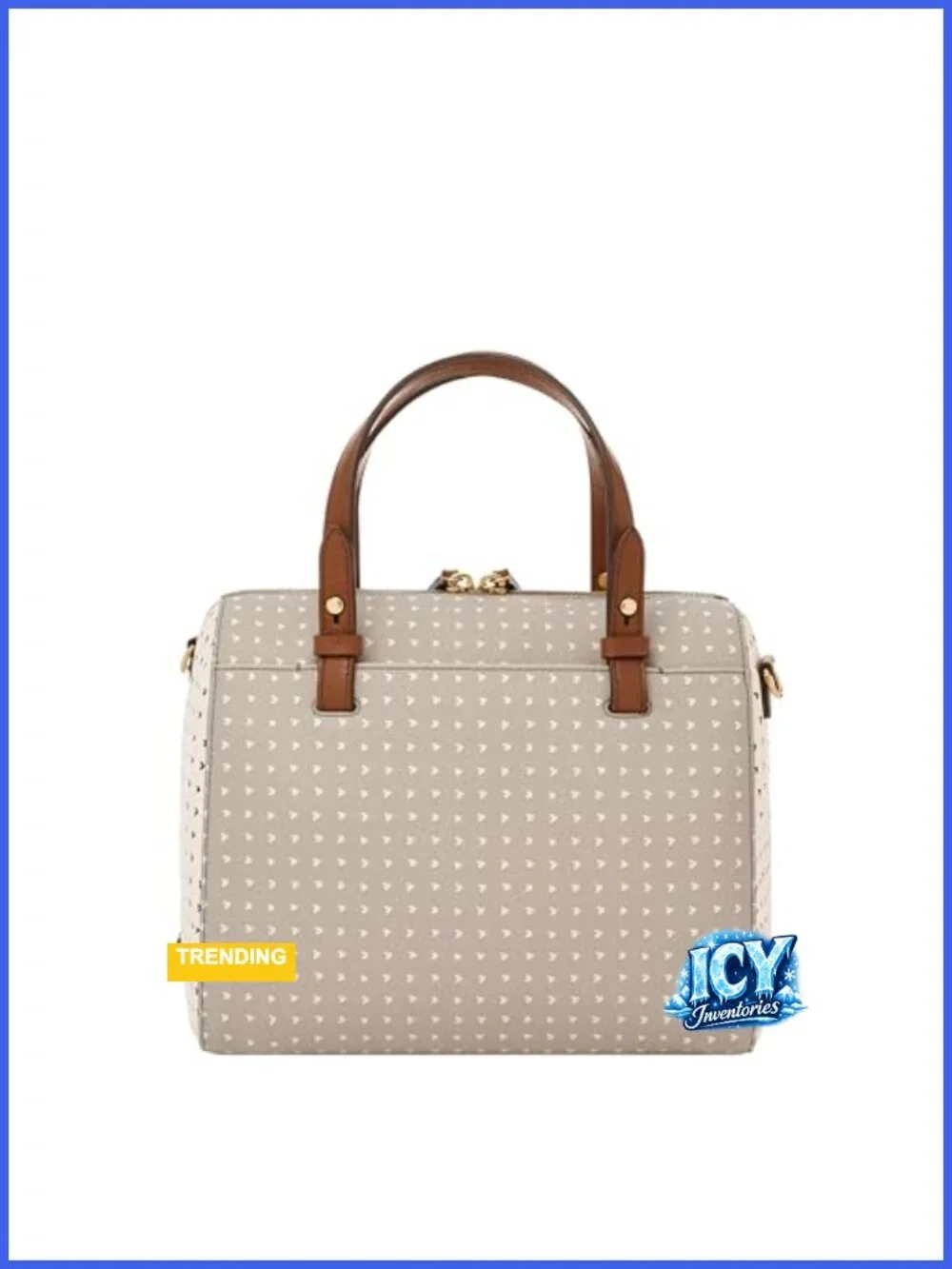 Faux Leather Satchel Purse with Detachable Shoulder Strap for Women
